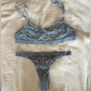 Baby blue lingerie set